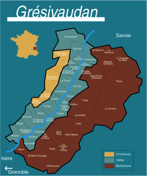 cartographie du Grésivaudan